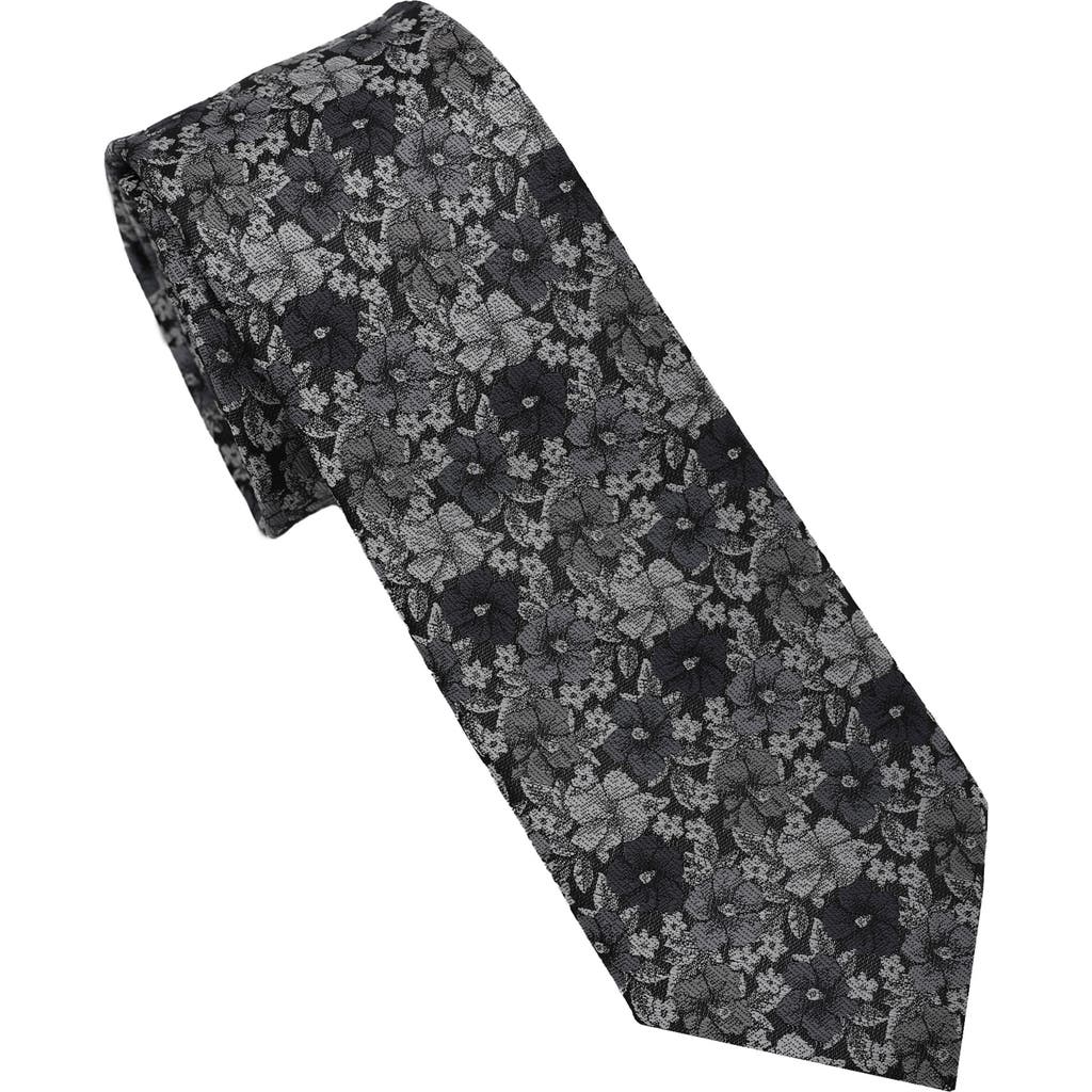 Ben Sherman Floral Pop Art Slim Tie In Black