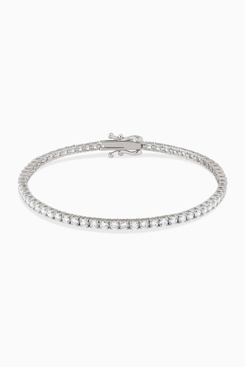 14K White Gold Luminous Lab Diamond Tennis Bracelet, Main, color, White Gold, Lab Diamonds