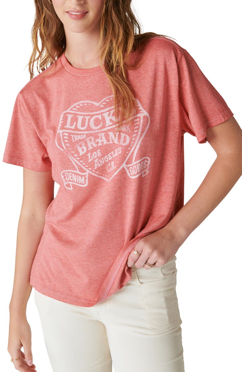 Lucky Brand Lucky Heart Graphic T-Shirt, Main, color,