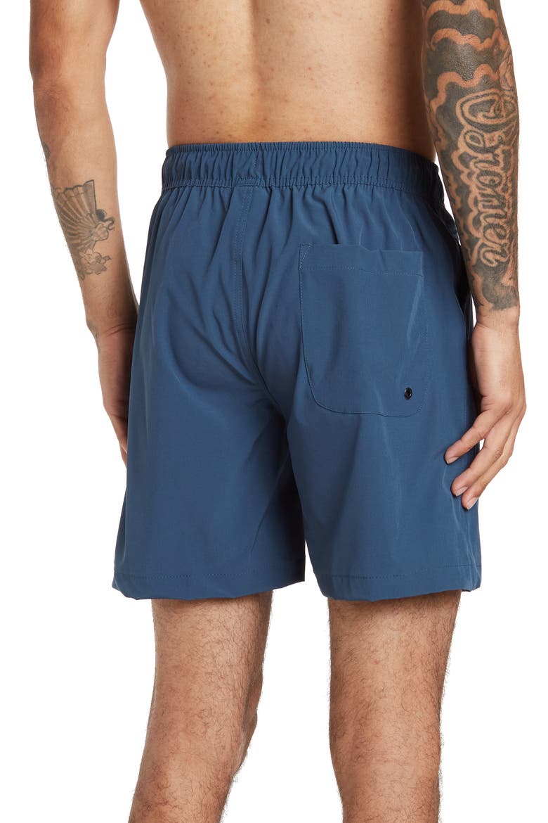 Beach To Street Pull-On Swim Shorts, Alternate, color, DARK NAVY