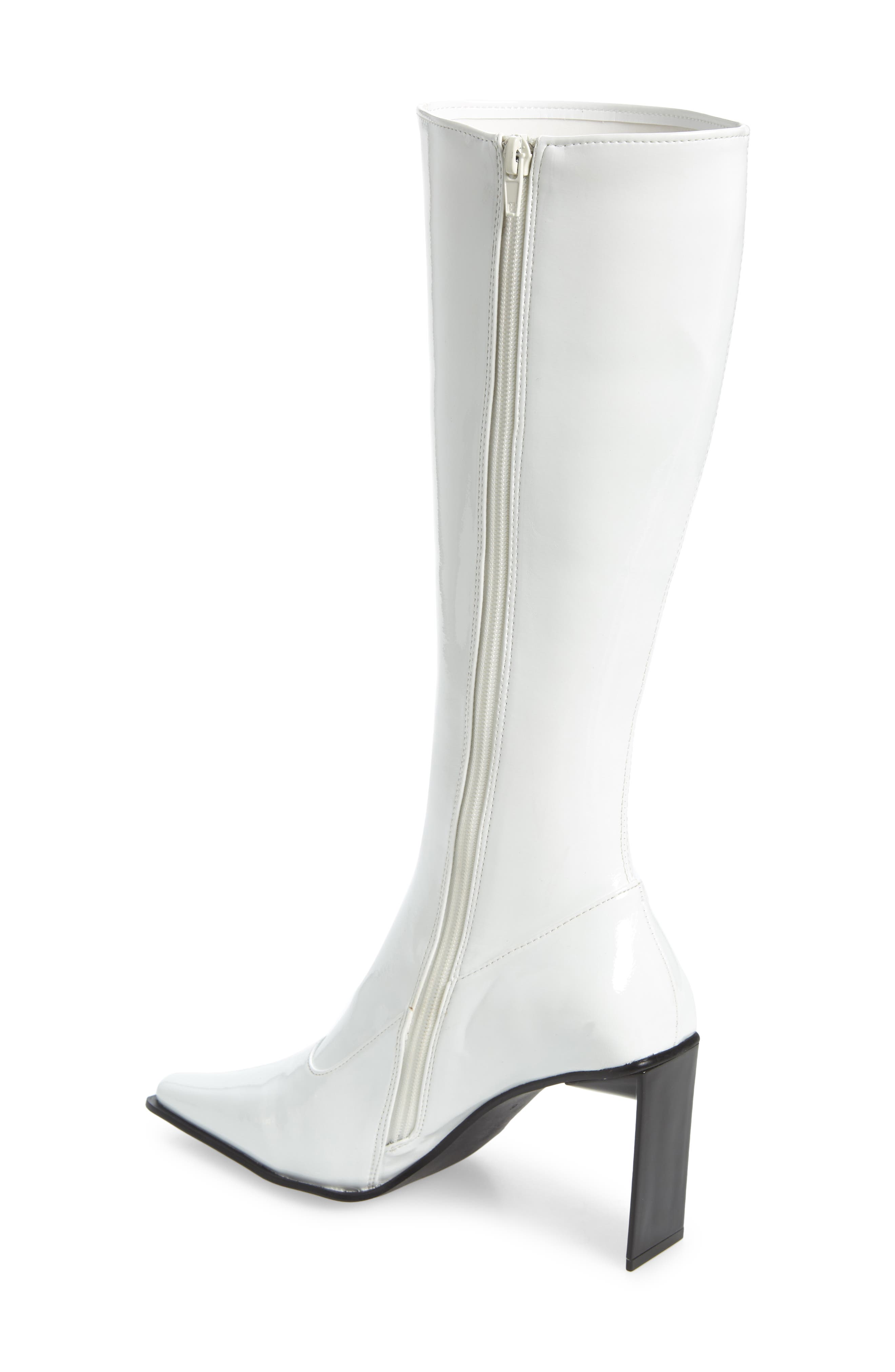 Elodie Knee High Boot, Alternate, color, ICE CRINKLE PATENT