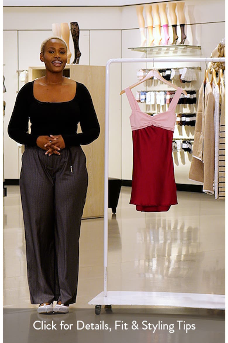 Contrast Sleeveless Satin Minidress video