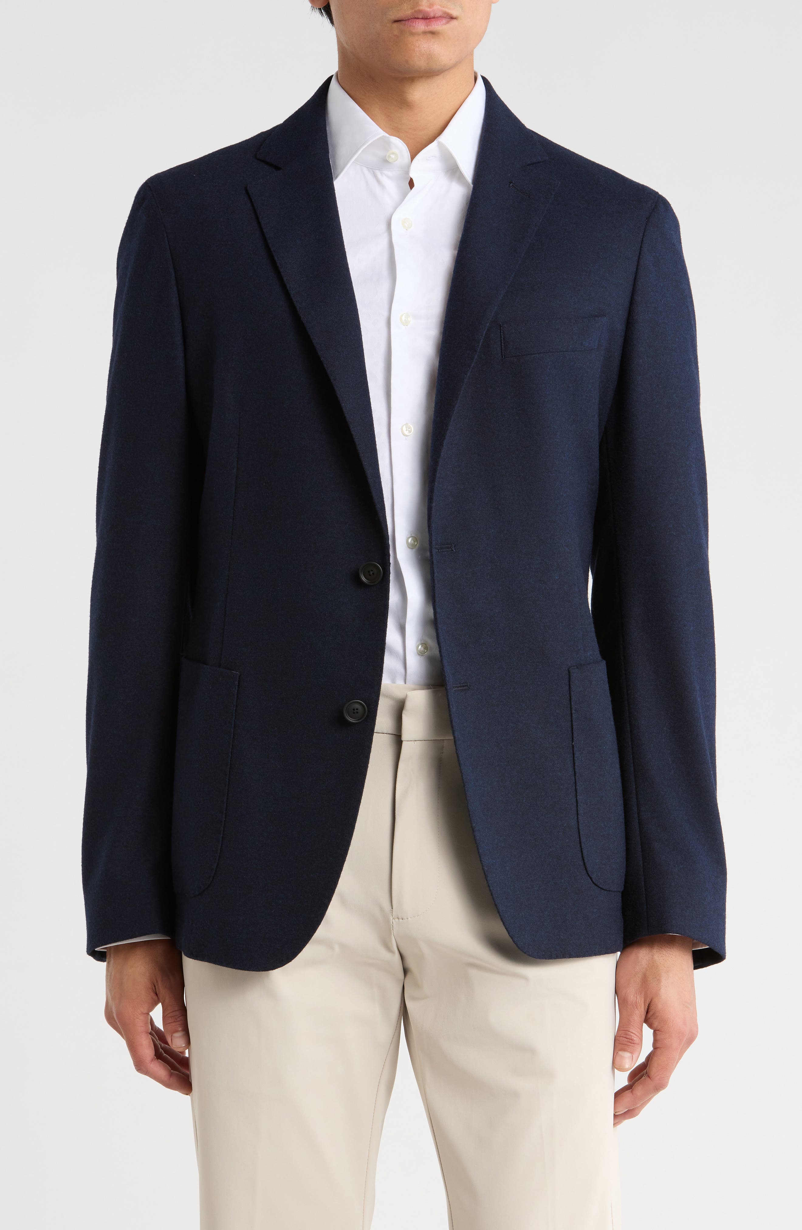 BOSS Dark Blue Solid Sport Coat