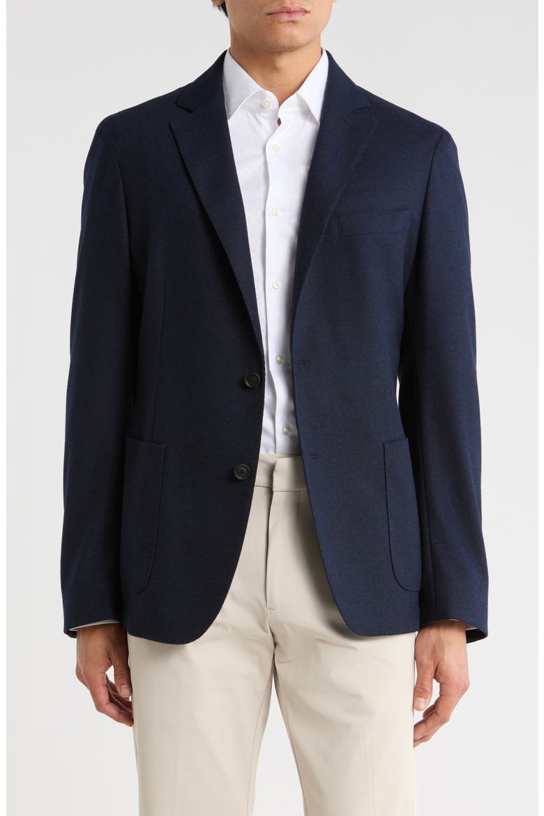 Dark Blue Solid Sport Coat, Main, color, DARK BLUE