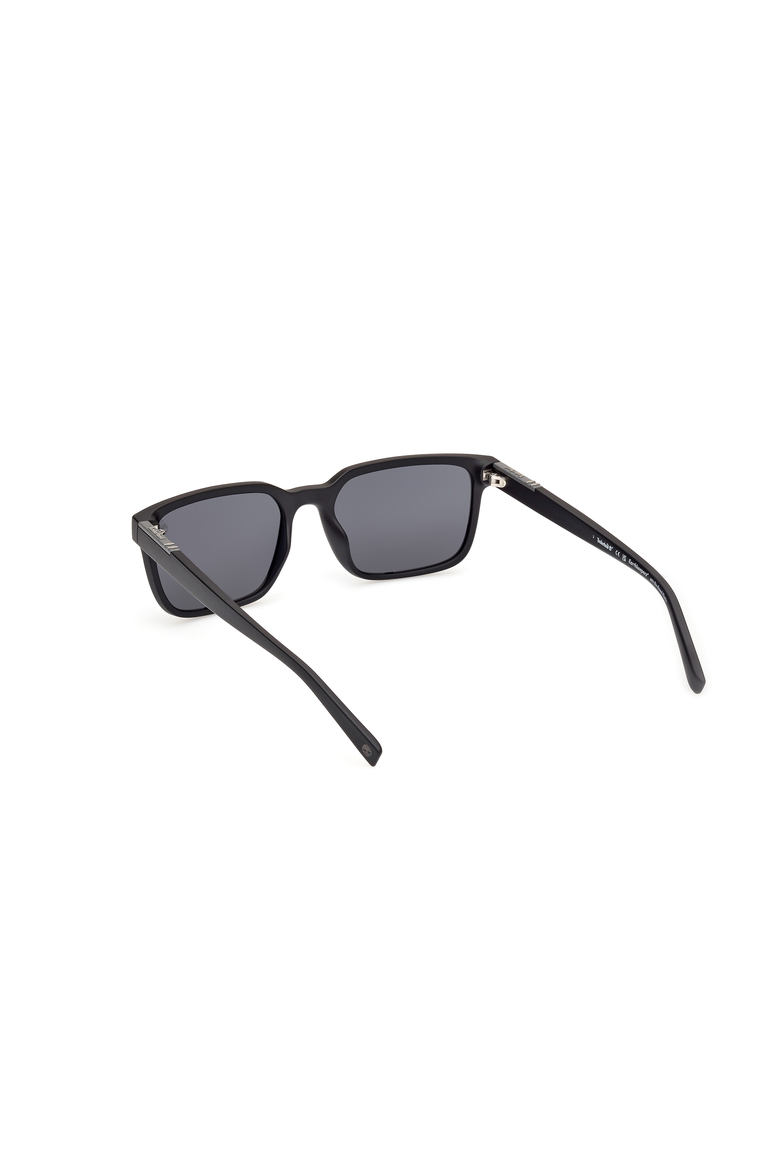 Classic Rectangular Polarized Sunglasses, Alternate, color, Matte Black / Smoke