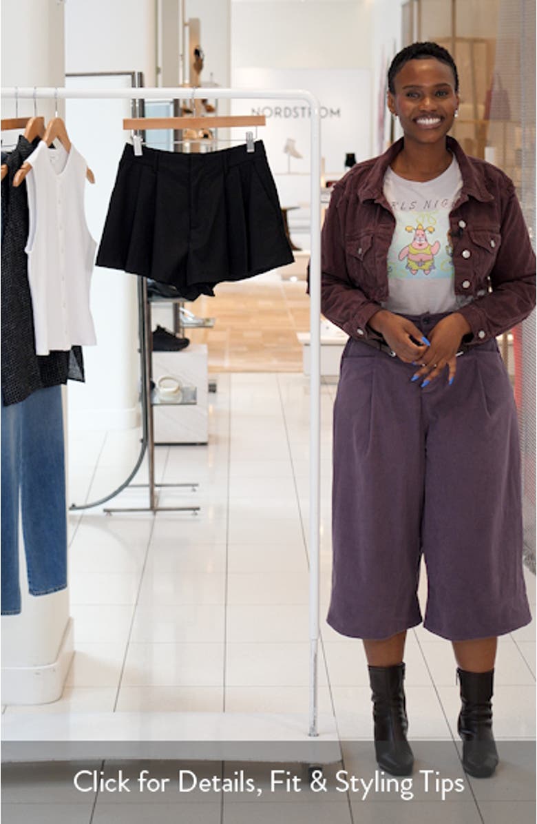Pleated High Waist Shorts, sales video thumbnail
