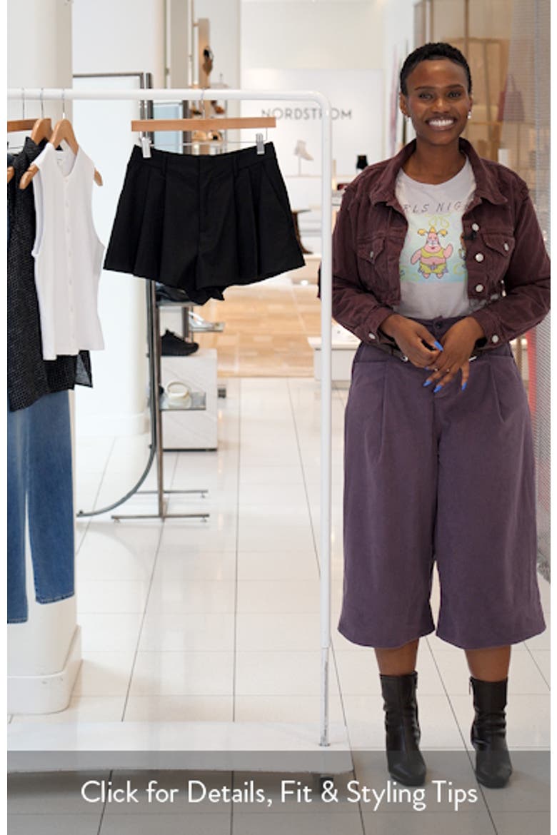 Pleated High Waist Shorts video