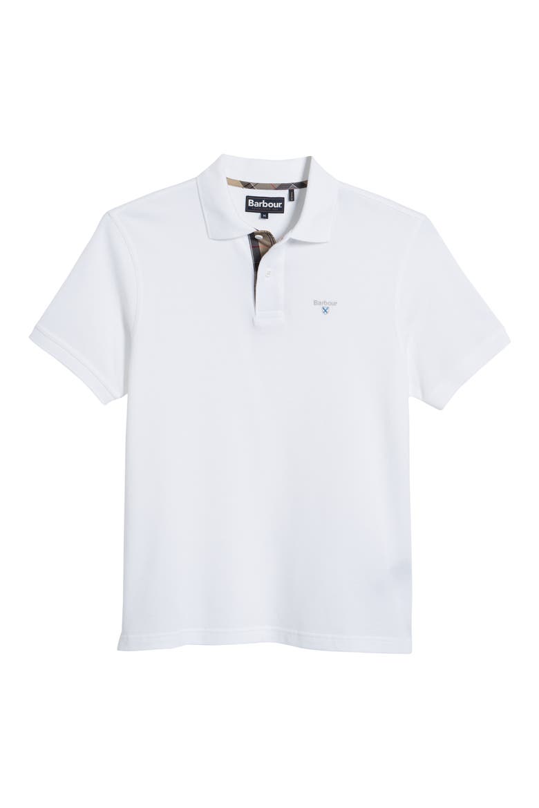 Regular Fit Tartan Piqué Polo, Alternate, color, WHITE/DRESS