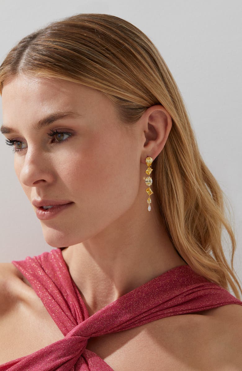 Nadri Palm Springs Cubic Zirconia Drop Earrings, Alternate, color,