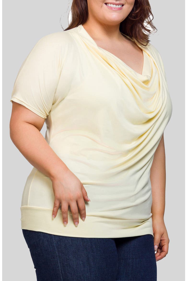 Cowl Neck Top, Main, color, YELLOW