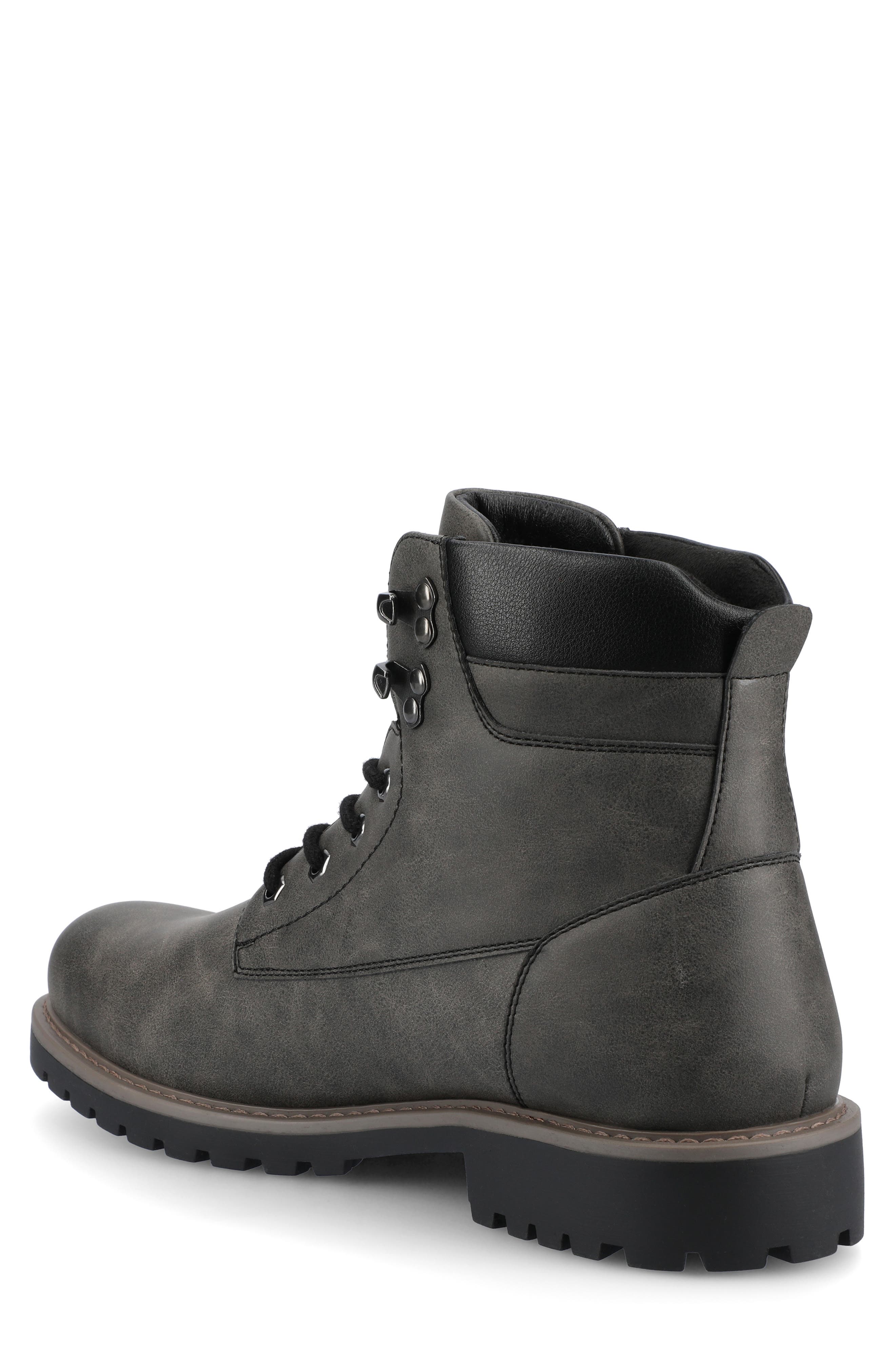 VANCE CO Rogue Lace-Up Boot, Alternate, color, Charcoal