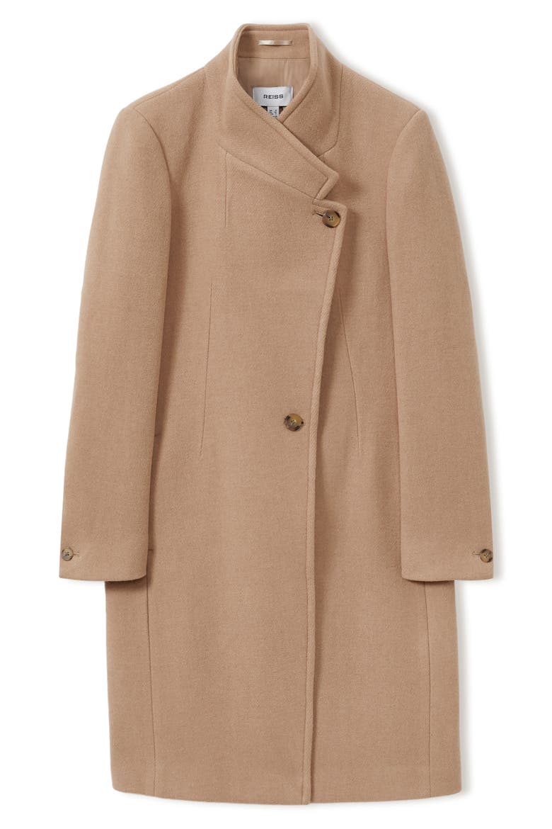 Maude Double Breasted Wool Blend Coat, Alternate, color, LIGHT CAMEL
