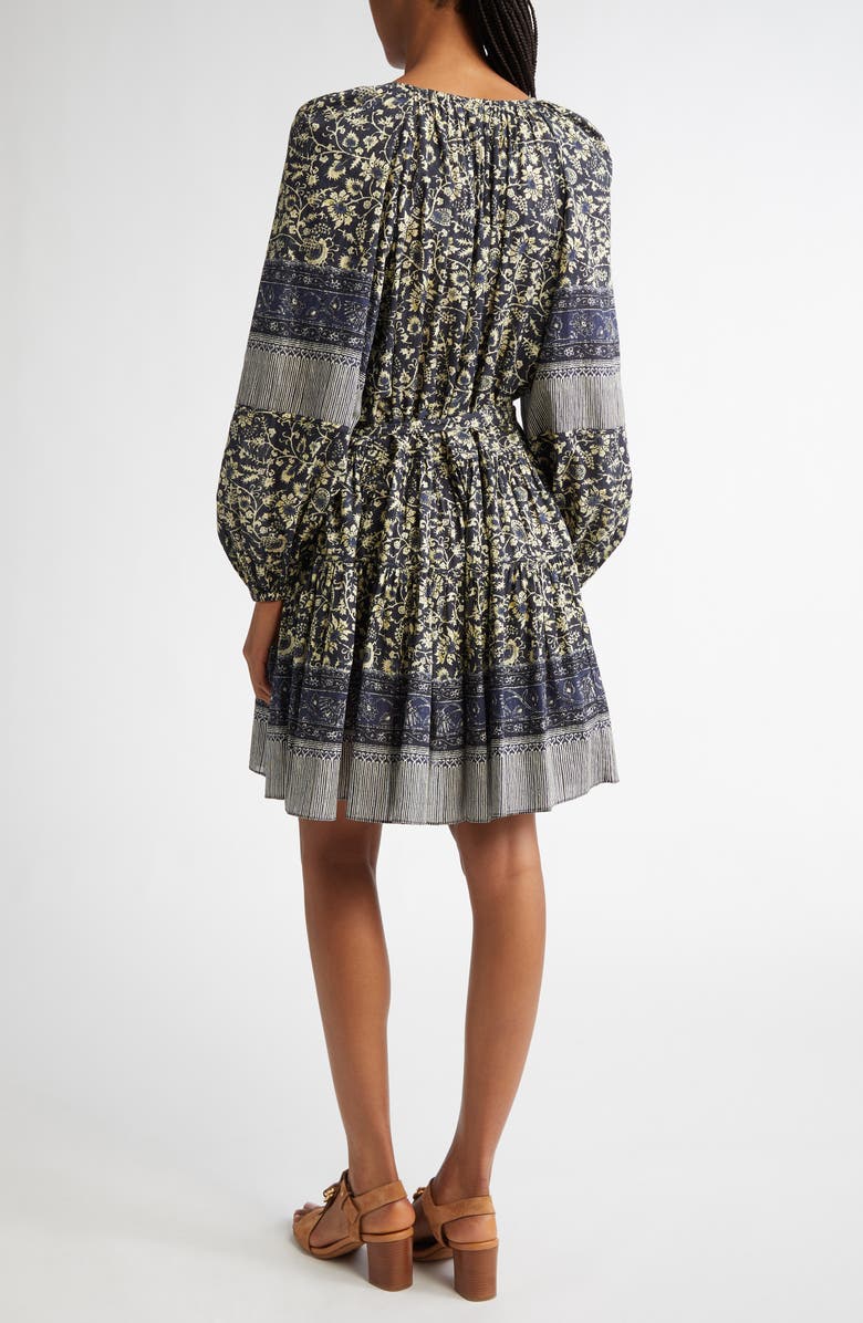 Ulla Johnson Abri Long Sleeve Fit & Flare Dress, Alternate, color, Raven