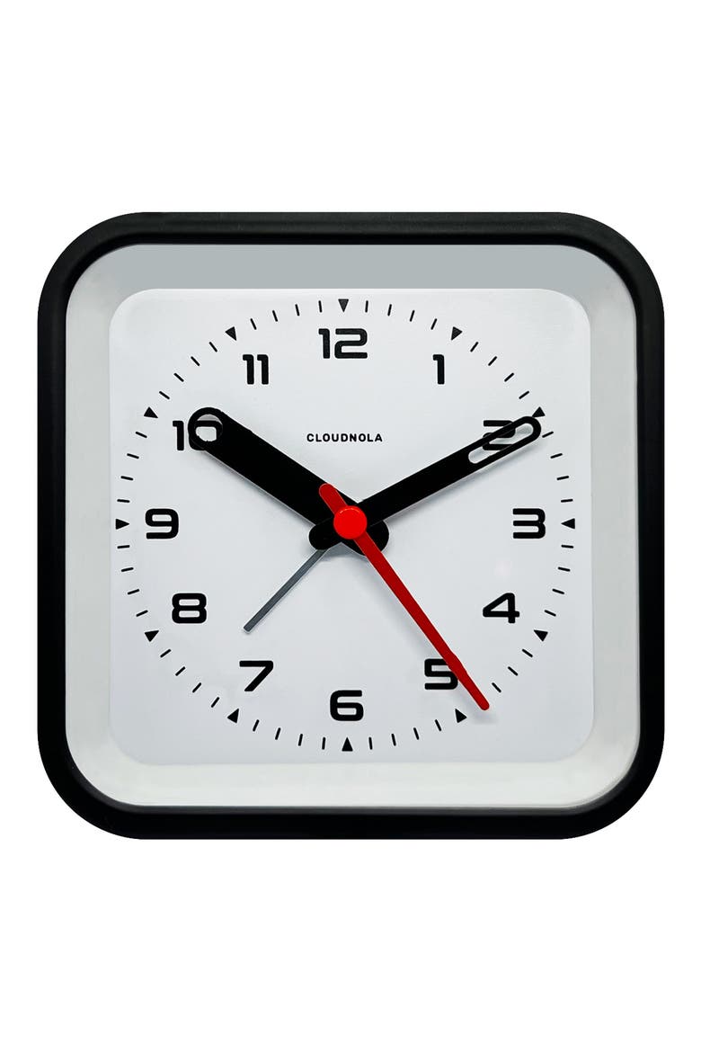 Railway Alarm Clock (Nordstrom Exclusive), Main, color, BLACK