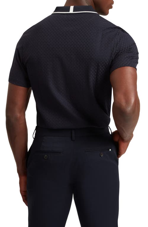 Ted Baker Cophen Stretch Cotton Zip Polo In Blue