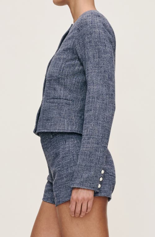 Dl1961 Ceia Crop Cotton & Wool Jacket In Blue