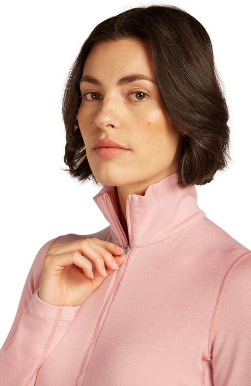 Icebreaker 260 Oasis Tech Merino Wool Half Zip Pullover In Pink