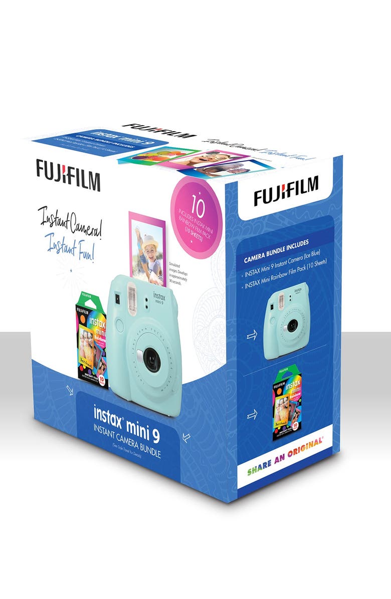 INSTAX MINI BY FUJIFILM Mini 9 Ice Blue Camera Bundle, Alternate, color,