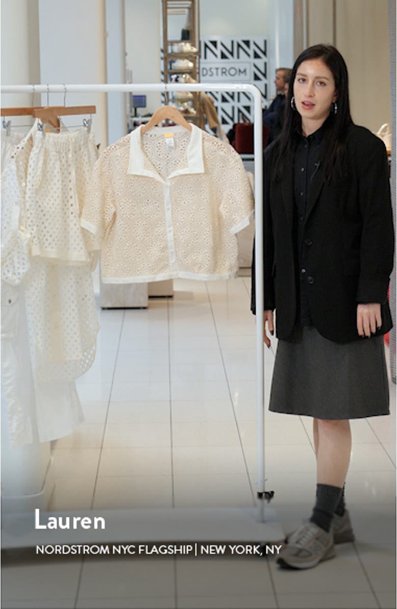 Seed Sheer Crochet Crop Cover-Up Top, sales video thumbnail