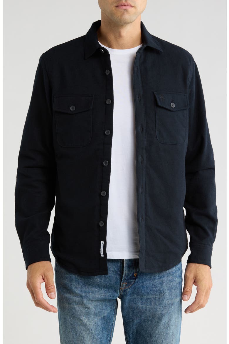Flannel Shirt, Main, color, TRUE BLACK