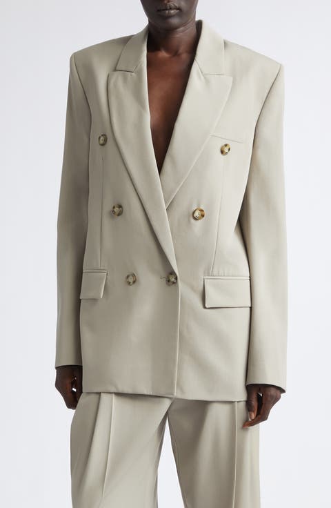 Double Breasted Wool Boyfriend Blazer