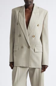Stella McCartney Double Breasted Wool Boyfriend Blazer