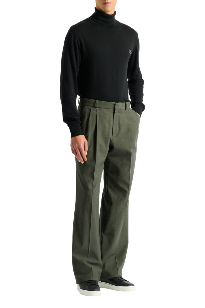 Cotton twill trousers, Main, color, khaki