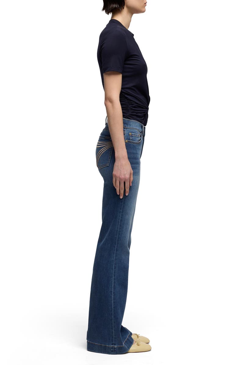 7 For All Mankind Dojo Tailorless Mid Rise Flare Jeans, Alternate, color, Gale