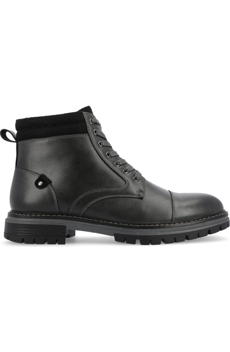 VANCE CO Fegan Cap Toe Boot, Alternate, color, Charcoal