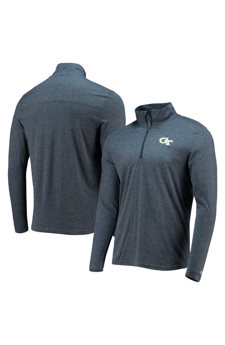Champion Men's Champion Heathered Navy Georgia Tech Yellow Jackets Field Day Team Quarter-Zip Jacket, Main, color,