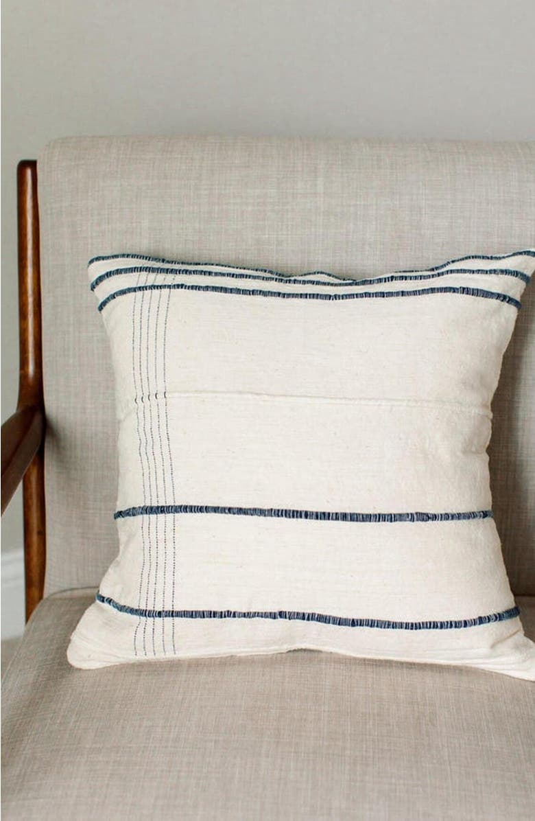 Creative Women Ribbons Throw Pillow Cover, Alternate, color, Navy