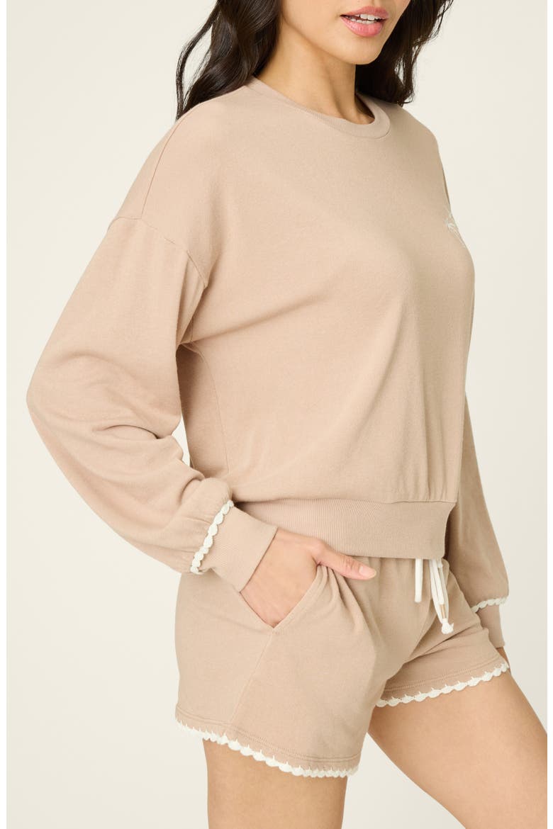 Palms Away Sweatshirt, Alternate, color, WARM TAUPE