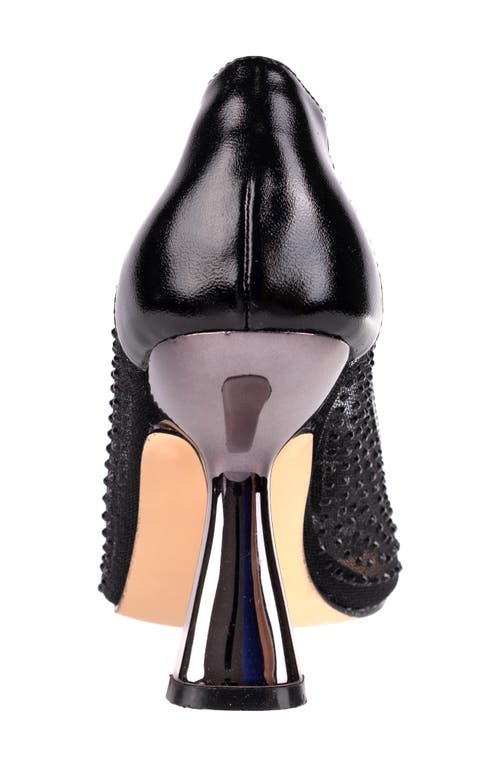 Lady Couture Women's Sweet Rhinestone Embellished Mesh Pumps In Black