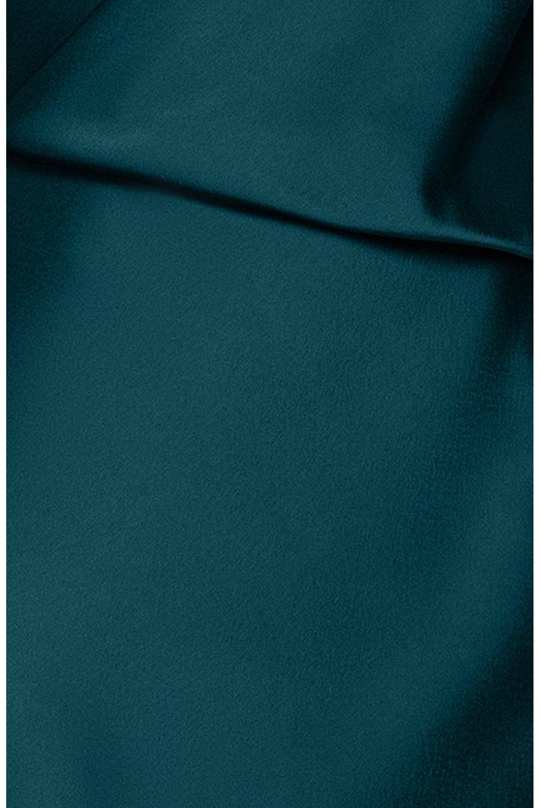 Drape Satin Gown, Alternate, color, PINE