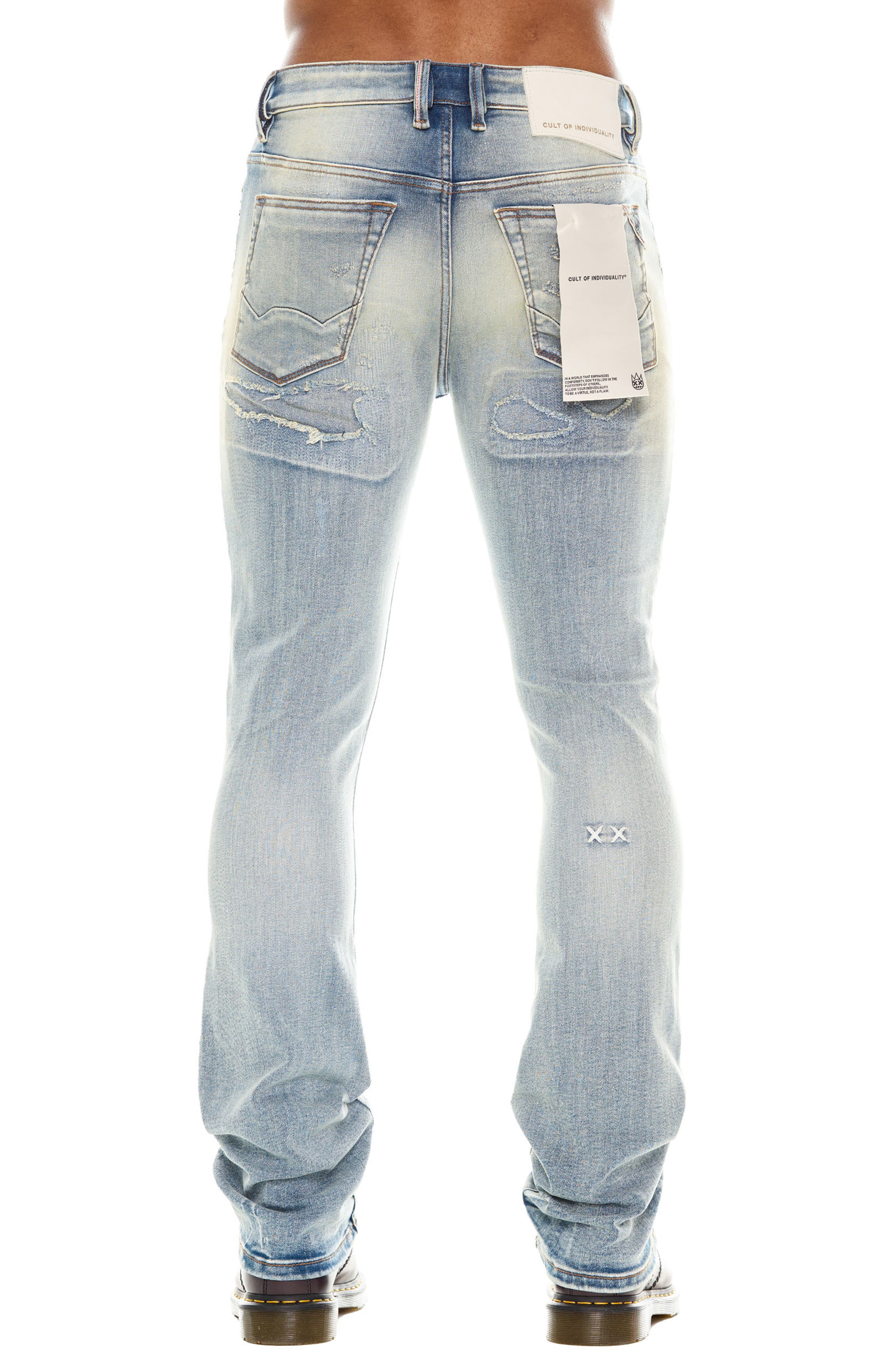 Cult of Individuality Lenny Rip & Repair Bootcut Jeans (Men ...