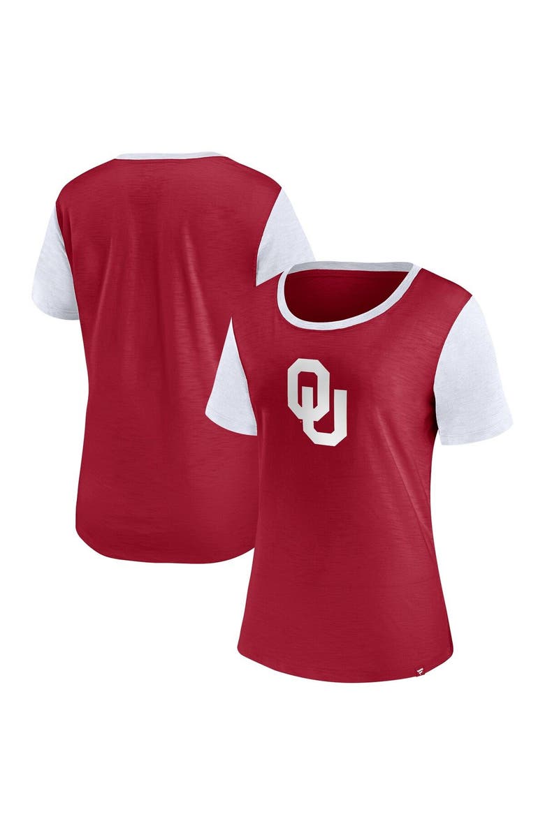 FANATICS Women's Fanatics Branded Crimson Oklahoma Sooners Carver T-Shirt, Main, color, 