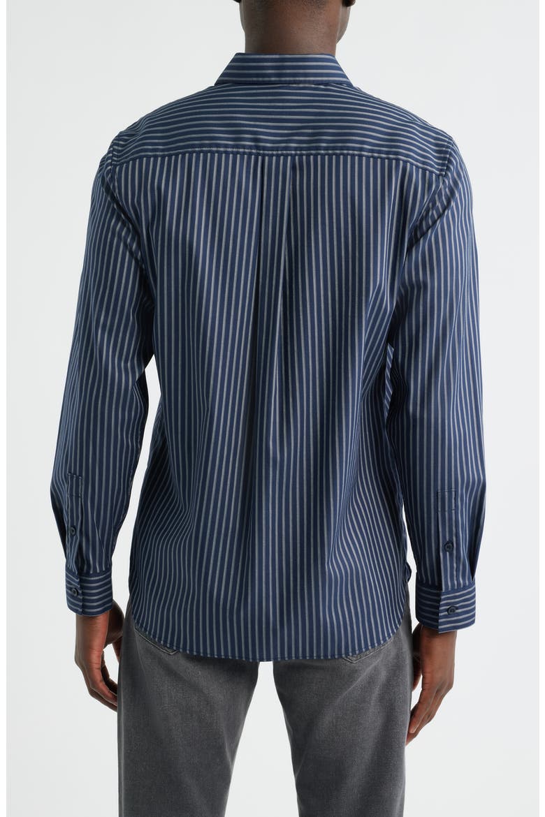 Lucian Stripe Stretch Button-Up Shirt, Alternate, color, NAVY LUCIAN STRIPE