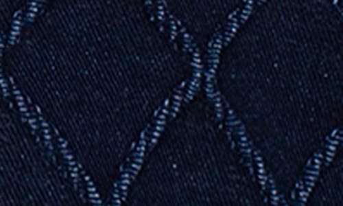 Liverpool Los Angeles Frayed Velvet Trim Denim Jacket In Blue