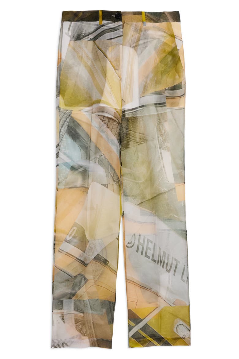 Straight Leg Silk Pants, Alternate, color, YELCARPRNT