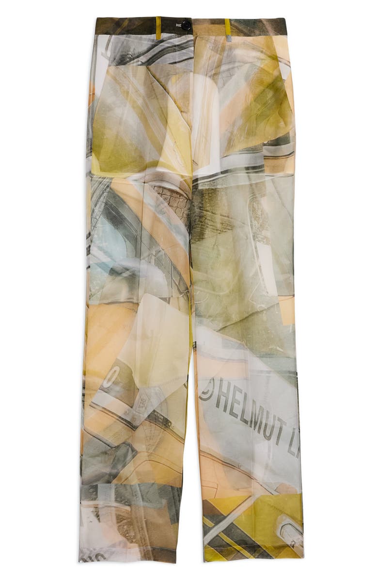 Helmut Lang Straight Leg Silk Pants, Alternate, color, 