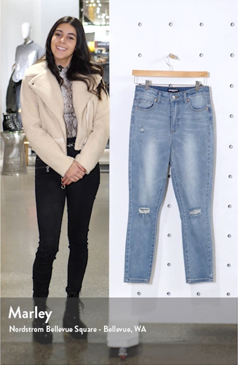 Ripped High Waist Mom Jeans, sales video thumbnail