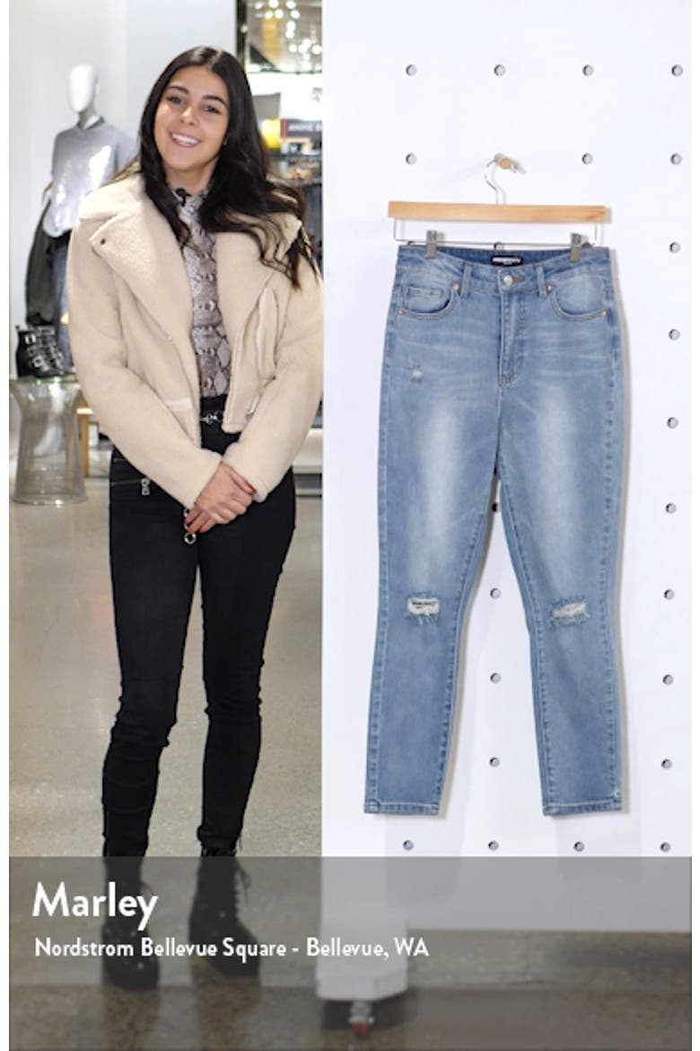 Ripped High Waist Mom Jeans video