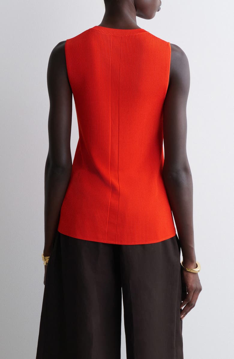 COS Agave Rib Sweater Vest, Alternate, color, Orange Bright