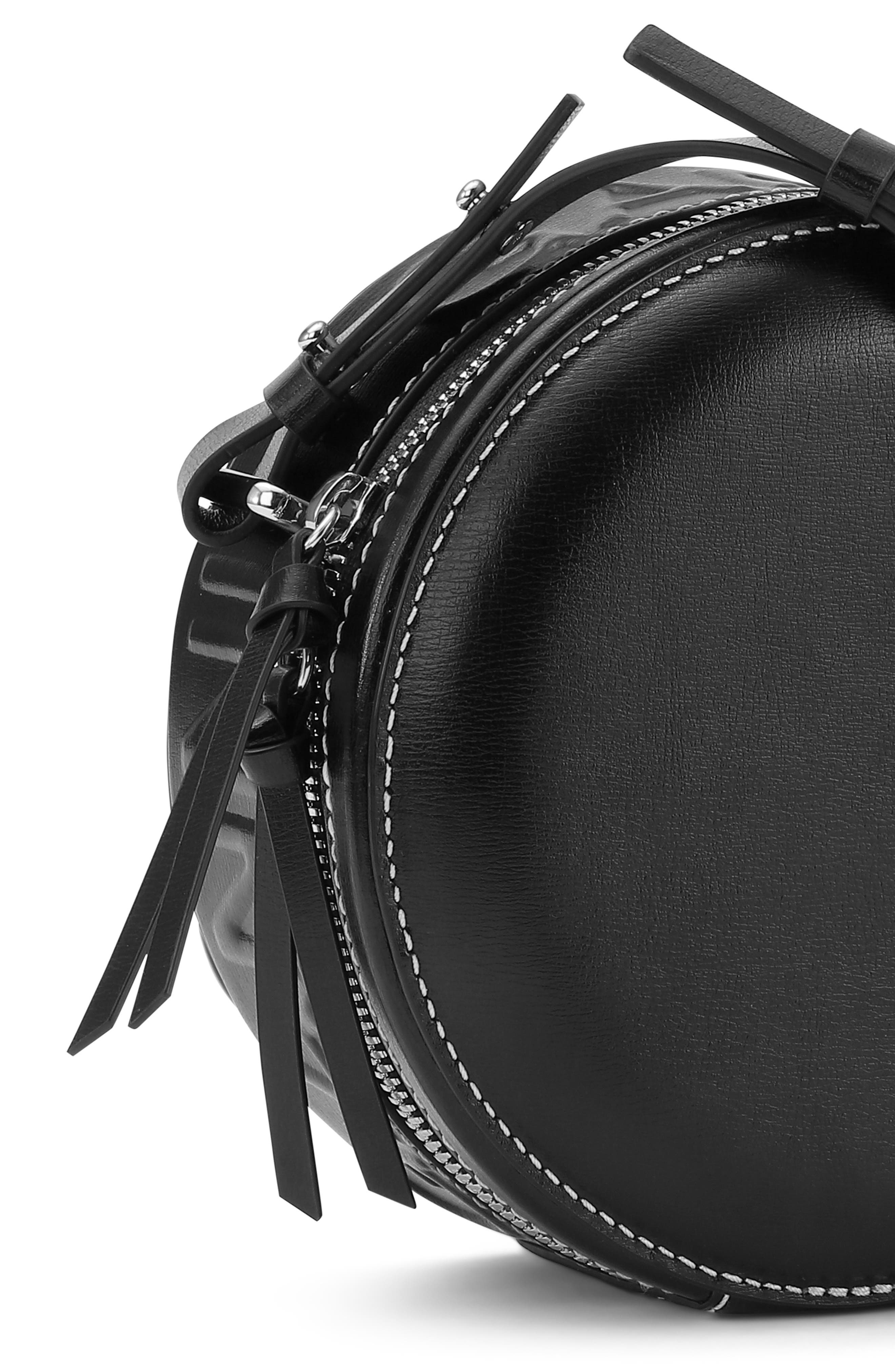 Ganni Banner Recycled Leather Roller Bag, Alternate, color, 