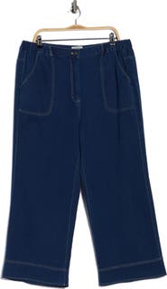 MAX STUDIO Wide Leg Piqué Knit Pants