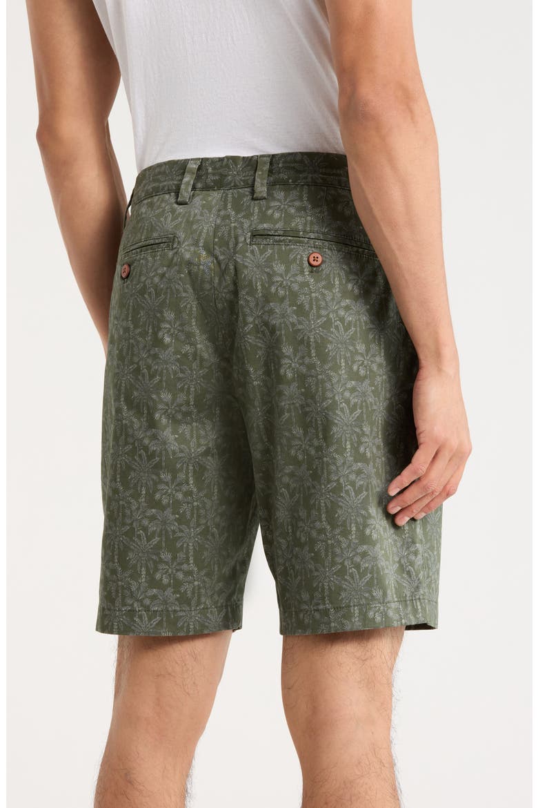 Rich Palms Print Shorts, Alternate, color, DARK TEA LEAF