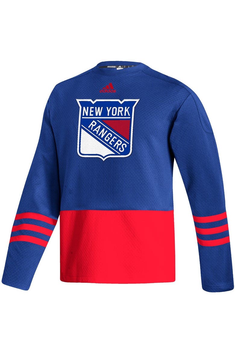Men's adidas Royal New York Rangers Logo AEROREADY Pullover Sweater, Alternate, color, Royal