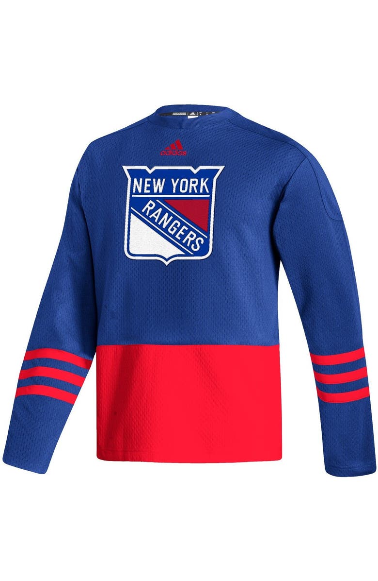 adidas Men's adidas Royal New York Rangers Logo AEROREADY Pullover Sweater, Alternate, color, 