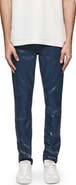 PURPLE BRAND Paint Job Crackled Coated Skinny Jeans