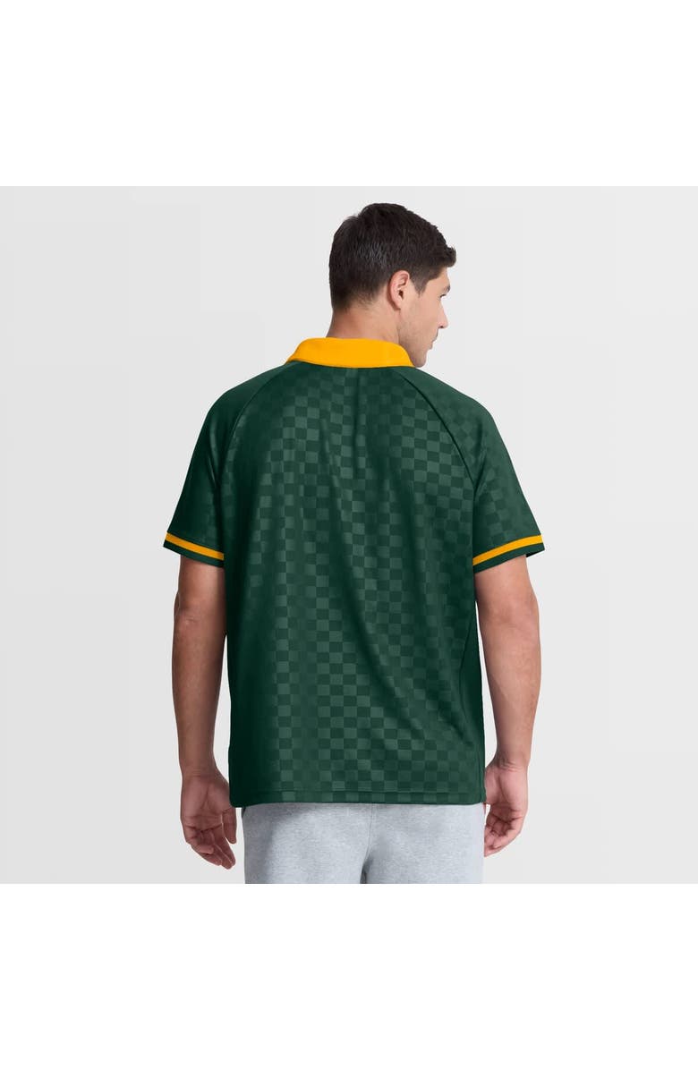 FANATICS Men's Fanatics Green/Gold Green Bay Packers Homerun Raglan V-Neck Polo, Alternate, color, Green